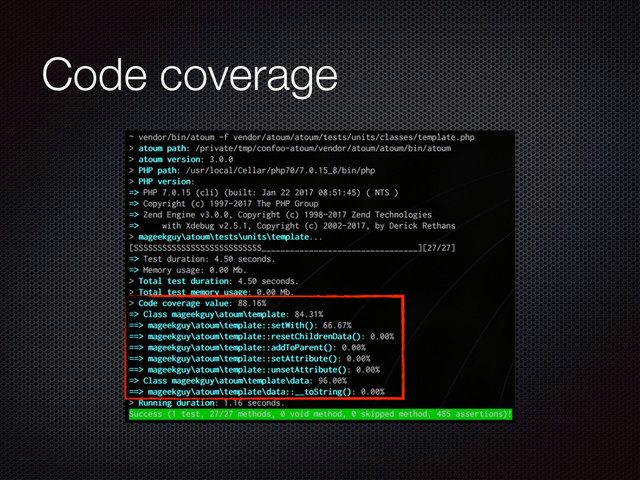 Code coverage

