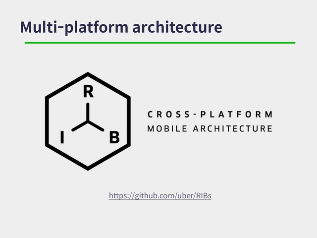 Multi-platform architecture
https://github.com/uber/RIBs
