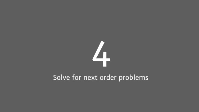 4
Solve for next order problems
