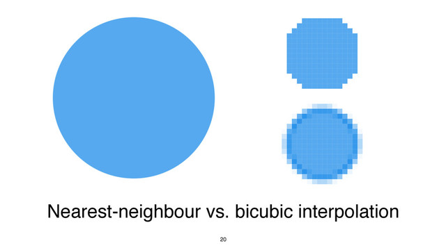 20
Nearest-neighbour vs. bicubic interpolation
