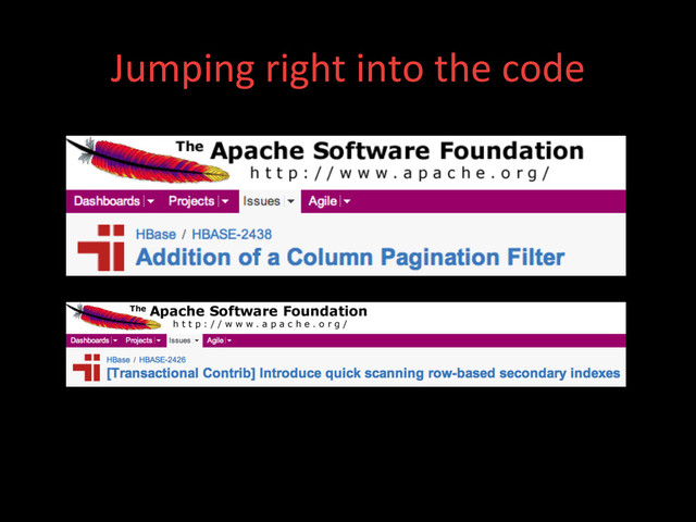 Jumping	  right	  into	  the	  code	  

