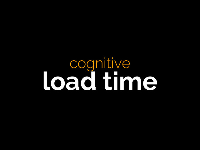 cognitive
load time
