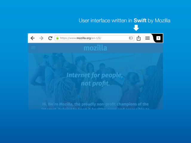 User interface written in Swift by Mozilla
