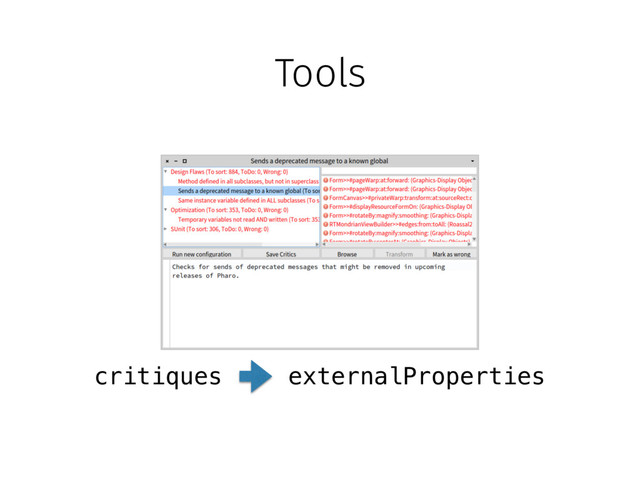 Tools
critiques externalProperties
