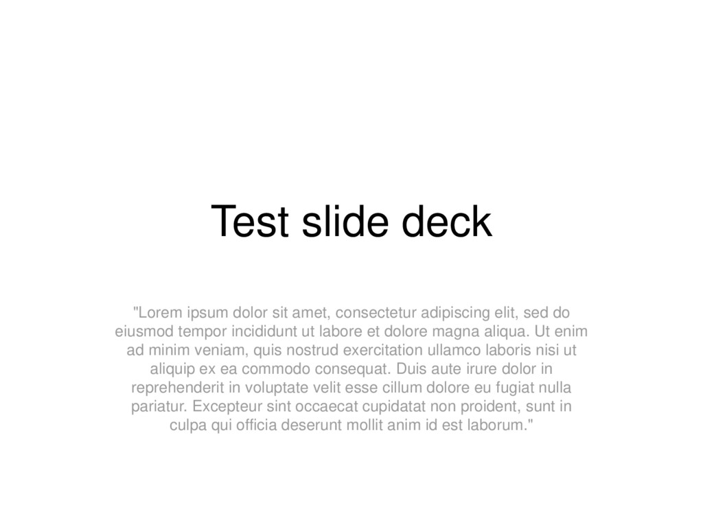 Test Slide Deck Speaker Deck