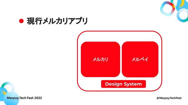 現行メルカリアプリ
メルカリ メルペイ
Design System
