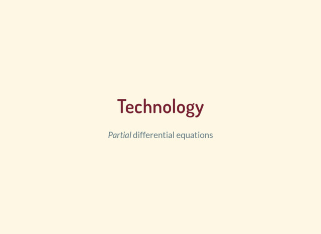 Technology
Partial differential equations
