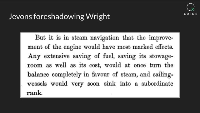 Jevons foreshadowing Wright
