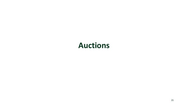 Auctions
21
