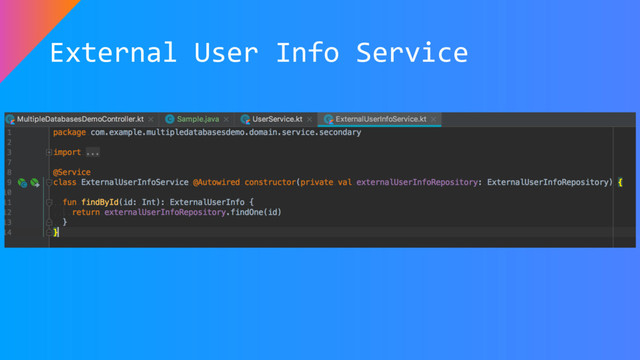 External User Info Service
