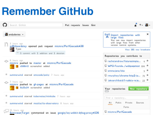 Remember GitHub
