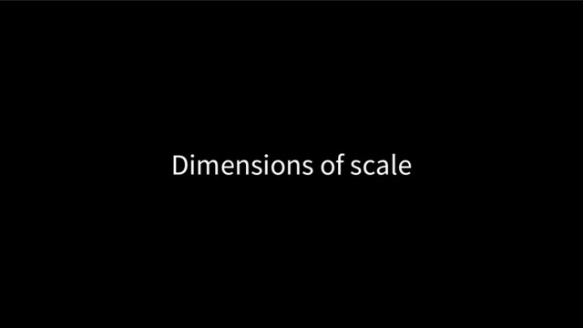 Dimensions of scale
