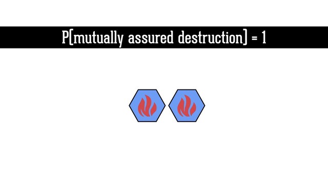 P(mutually assured destruction) = 1
