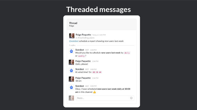 Threaded messages
