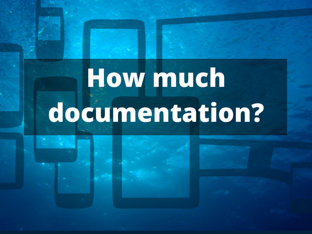 How much
documentation?
