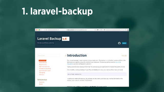 1. laravel-backup
