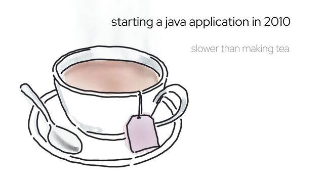 starting a java application in 2010
slower than making tea
