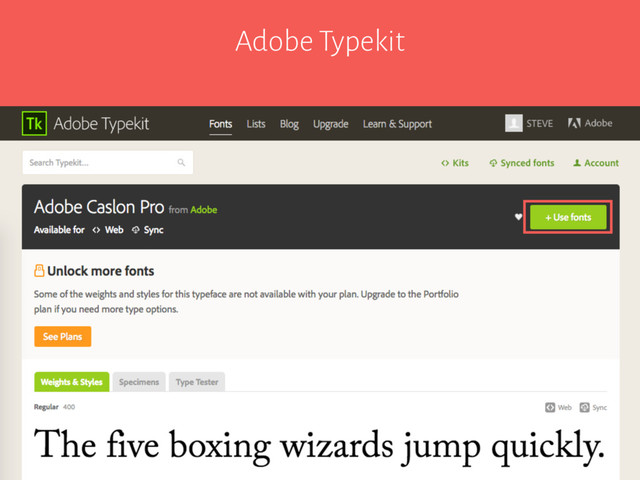 Adobe Typekit
