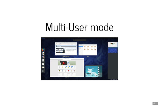 Multi-User mode
17 . 1
