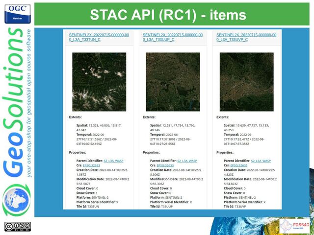 STAC API (RC1) - items
