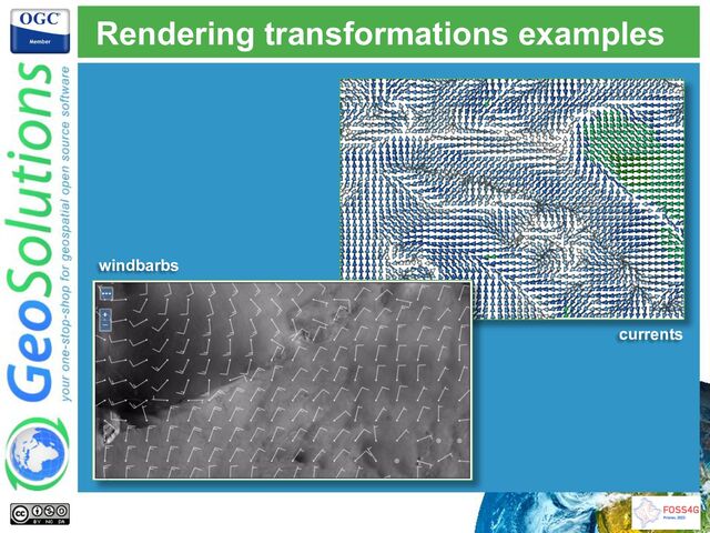 Rendering transformations examples
windbarbs
currents
