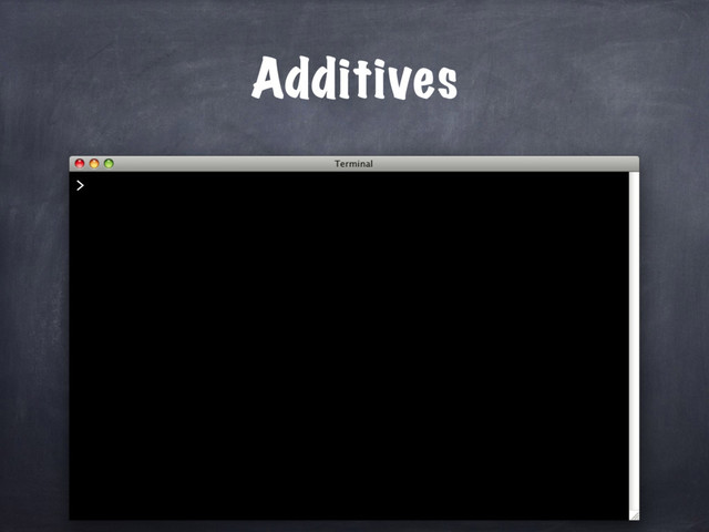 Additives
>
