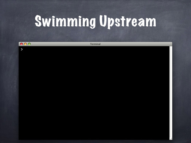 Swimming Upstream
>
