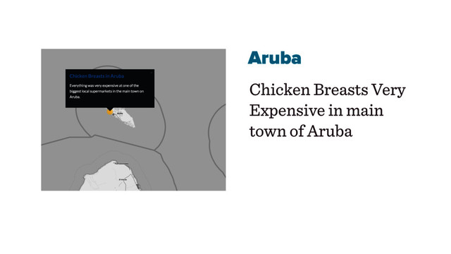 Aruba
Chicken Breasts Very
Expensive in main
town of Aruba
