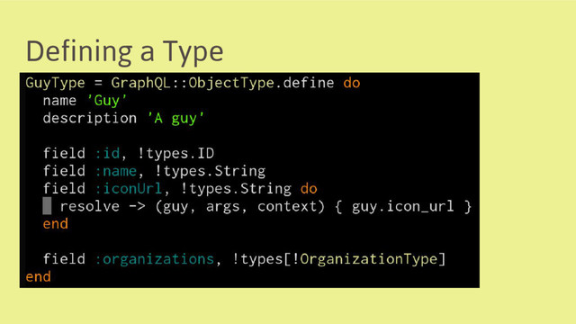 Defining a Type
