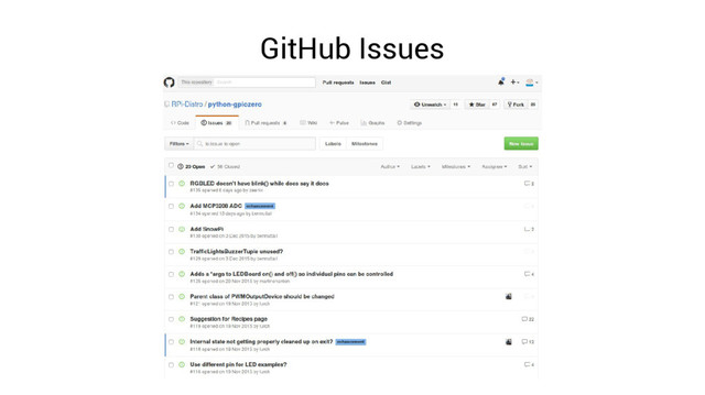 GitHub Issues
