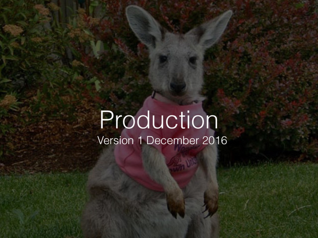 Production
Version 1 December 2016
