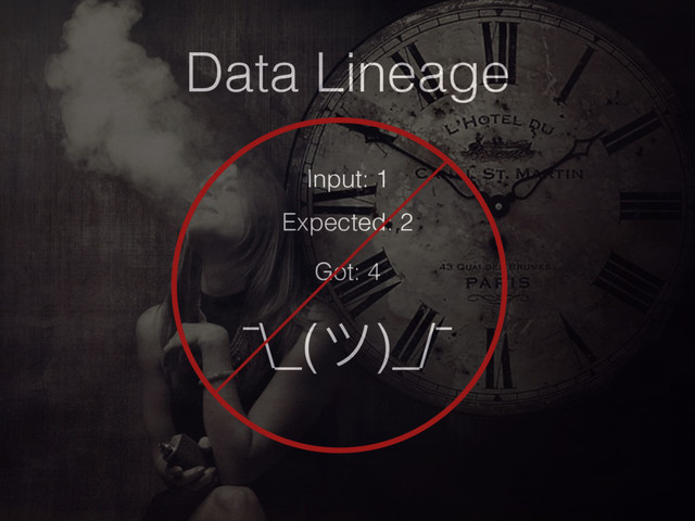 Data Lineage
Input: 1
Expected: 2
Got: 4
¯\_(ϑ)_/¯

