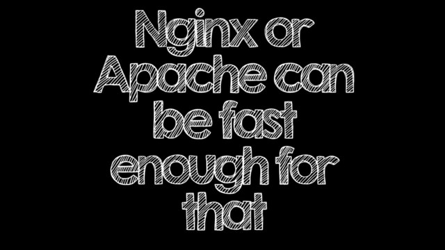 Nginx or
Apache can
be fast
enough for
that
