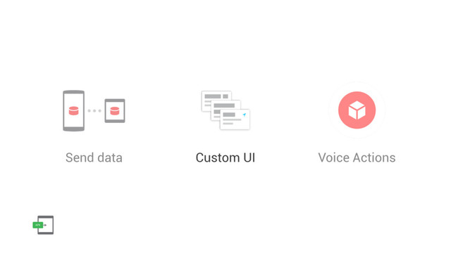 Send data Custom UI Voice Actions
