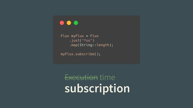 subscription
Execution time

