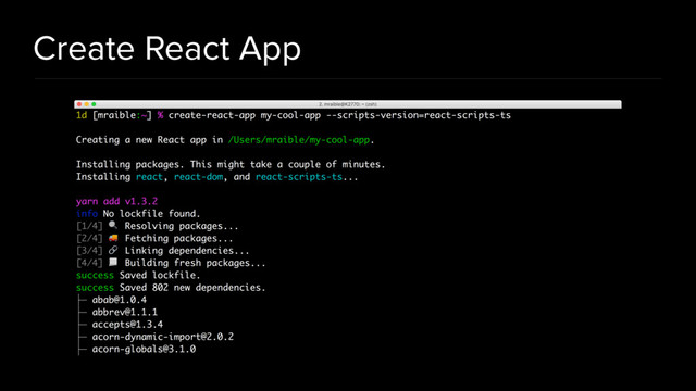 Create React App

