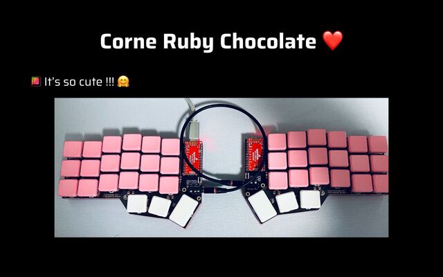 Corne Ruby Chocolate ❤
It’s so cute !!! 🤗
