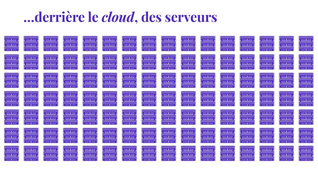 …derrière le cloud, des serveurs
