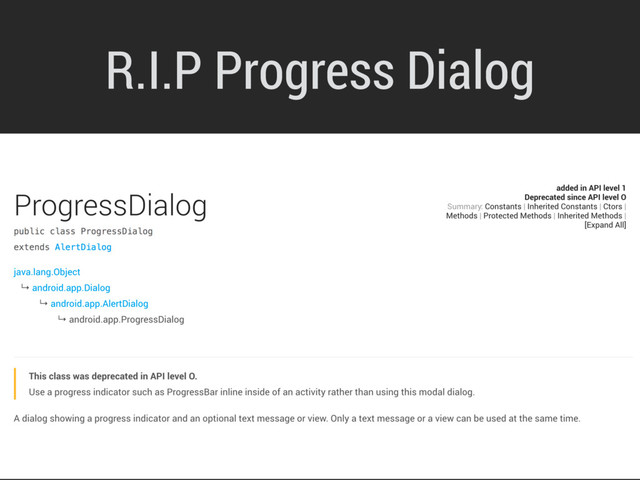 R.I.P Progress Dialog
