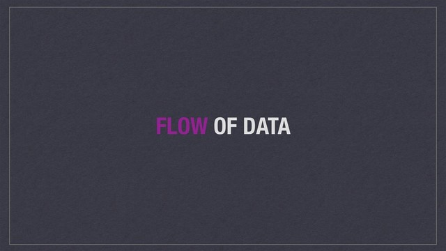 FLOW OF DATA
