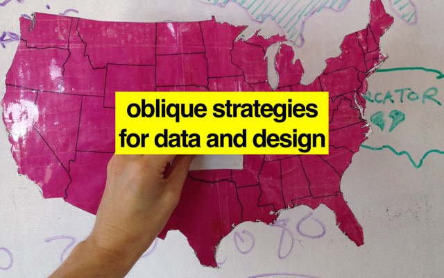 oblique strategies
for data and design
