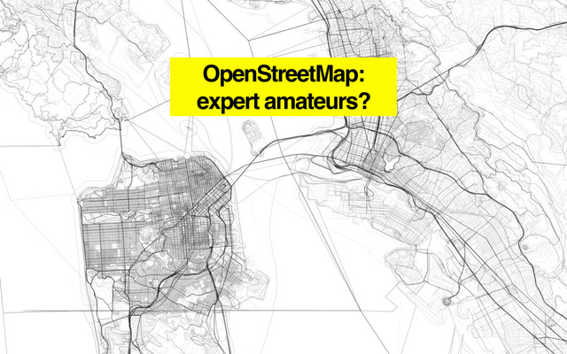 OpenStreetMap:
expert amateurs?
