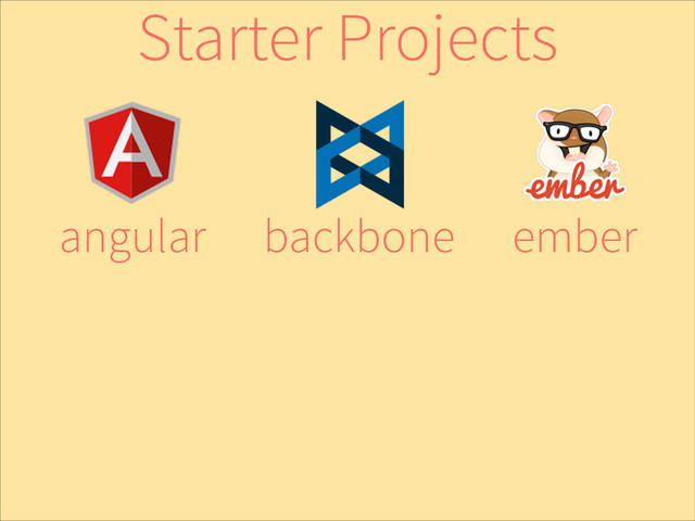 ember
backbone
angular
Starter Projects
