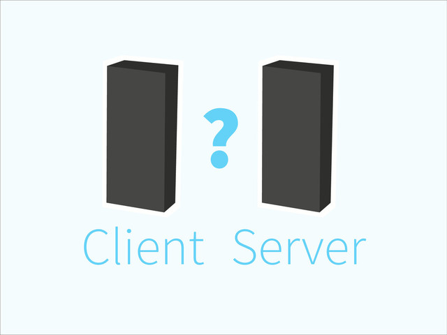 Client Server
?
