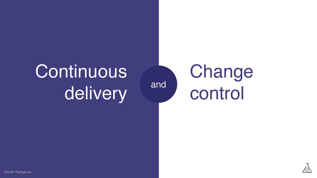 Continuous
delivery
Gareth Rushgrove
Change
control
and
