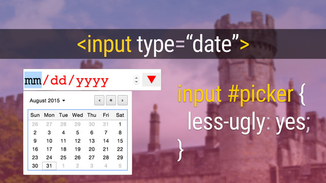 input #picker {
less-ugly: yes;
}

