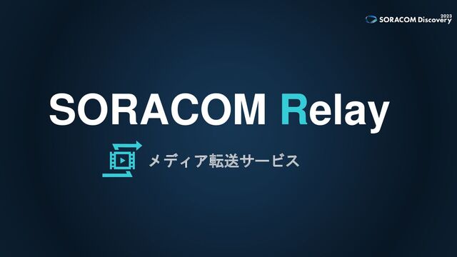 SORACOM Relay
R
メディア転送サービス
