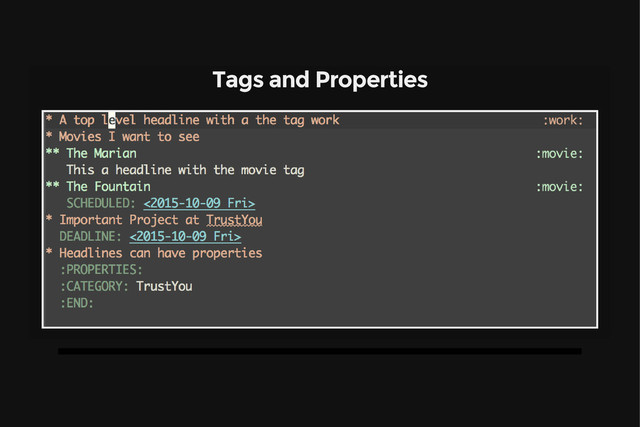 Tags and Properties
