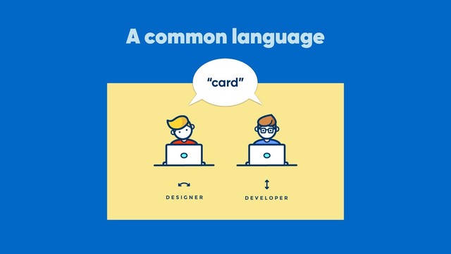 A common language
“card”
