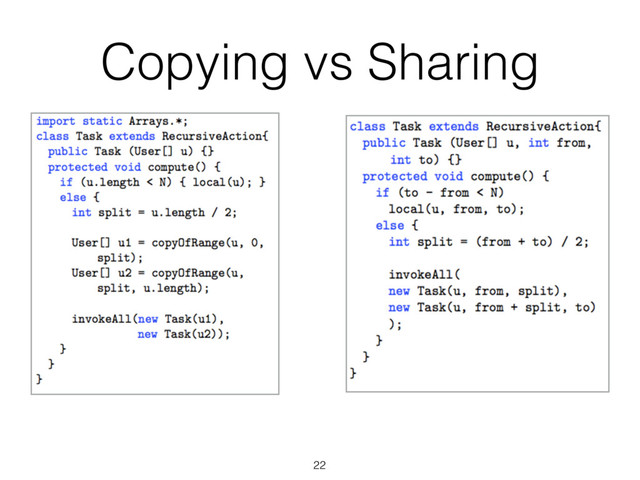 Copying vs Sharing
22
